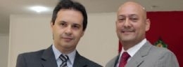 Juiz Agamenon Alcntara Moreno Junior, novo presidente da Amam, e o antecessor Valter Pereira