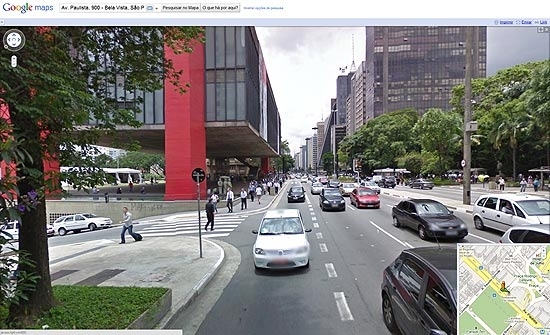 Imagem da avenida Paulista, em So Paulo, no Google Street View