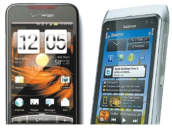 Incredible, smartphone da HTC e N8, celular da Nokia; mercado deve crescer 8% em 2011