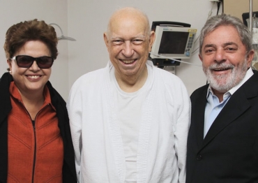 Presidente Lula e a presidente eleita, Dilma Rousseff, visitam o vice-presidente Jos Alencar no Hospital Srio-Libans.