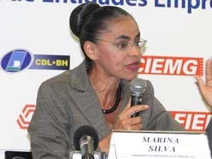 Marina Silva, candidata do PV  Presidncia da Repblica, em BH