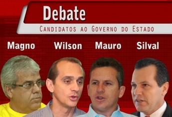 Marcos Magno, Wilson Santos, Mauro Mendes e Silval Barbosa devem se encontrar em 3 debates at outubro.