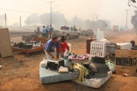 Populao de Marcelndia desabrigados do incndio 
