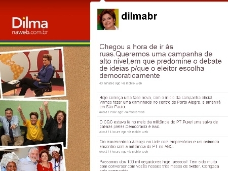 Dilma lembrou do incio oficial da campanha  Presidncia