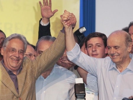 FHC e Serra no lanamento da pr-candidatura do PSDB