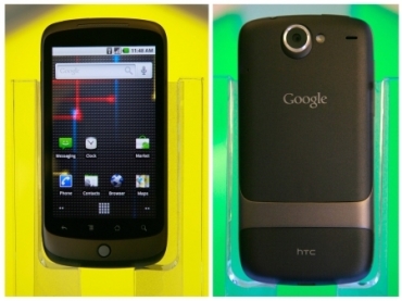 Celular Nexus One tem cmera tem 5 megapixels e grava vdeos no formato MPEG-4.