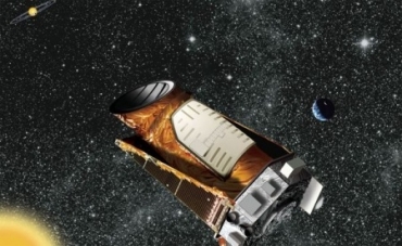 Concepo artstica mostra o telescpio espacial Kepler, que busca planetas fora do Sistema Solar