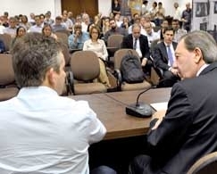 O prefeito de Cuiab Mauro Mendes e o presidente do Tribunal de Contas do Estado, Jos Carlos Novelli