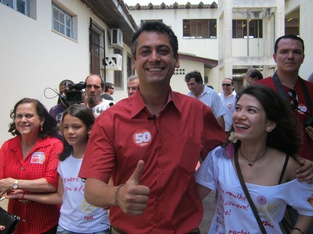Clcio Luis, ao lado da filha,  o novo prefeito da capital do Amap