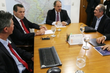 Silval, Cardozo, Bustamante e Rebelo, durante encontro em Braslia, na quinta-feira