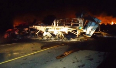 Motorista morre carbionizado em acidente entre Diamantino e Campo Novo dos Parecis