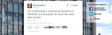 Twitter da PF anunciou suspeita de bomba no Mineiro; Palcio do Planalto anunciou conta hackeada