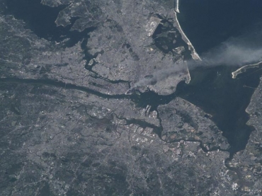Foto feita da ISS mostra Nova York em 11 de setembro de 2001.
