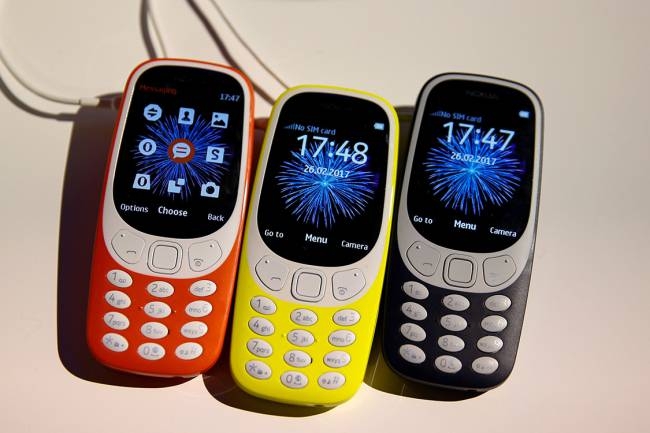 Nokia 3310  apresentado ao pblico, em Barcelona (Paul Hanna/Reuters)