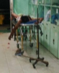 Foto que circula na internet mostra o homem no hospital