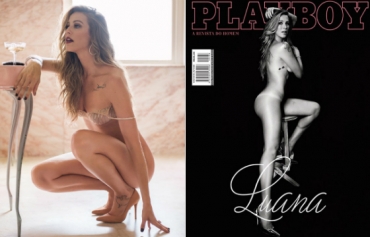 Capa da primeira edio de retorno da Playboy, de abril de 2016, com Luana Piovan