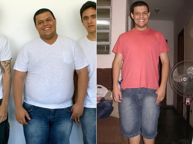 Em 7 meses, talo perdeu 44 kg. 