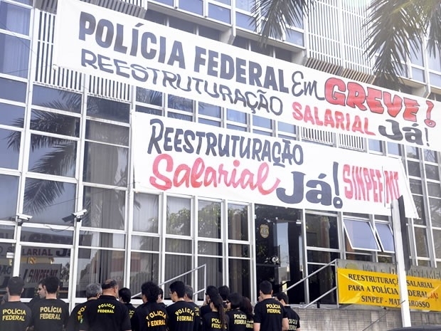 Policiais federais aderiram  greve nacional no dia 7 de agosto