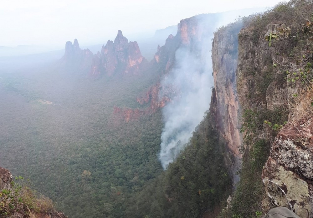 Incndio durou mais de uma semana no Parque Nacional de Chapada dos Guimares  Foto: Christian Berlinck