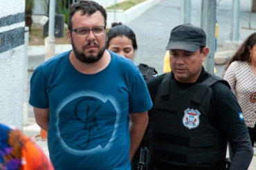 O jornalista Leonardo Heitor, que foi preso pela Polcia Civil