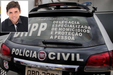 O advogado Milton Queiroz Lopes (no detalhe), que foi assassinado em Juara