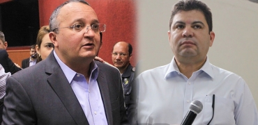 O ex-governador Pedro Taques e o ex-senador Cidinho Santos, que podem entrar na disputa por cadeira no Senado, aps suspenso da eleio