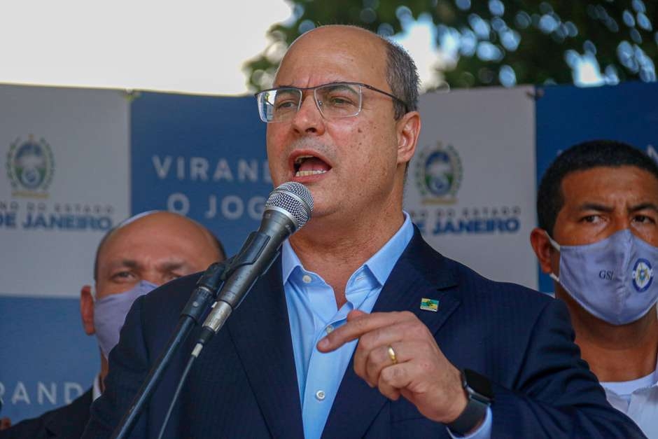 Wilson Witzel (PSC), governador do Rio de Janeiro, durante inauguração
