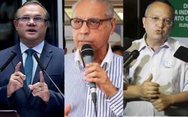 Senador Wellington Fagundes e os ex-governadores Jlio Campos e Pedro Taques