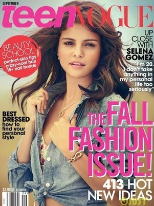 A atriz Selena Gomez  a capa da edio de setembro da revista Teen Vogue americana