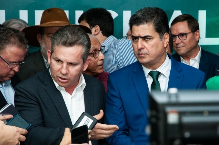 O governador Mauro Mendes e o prefeito Emanuel Pinheiro