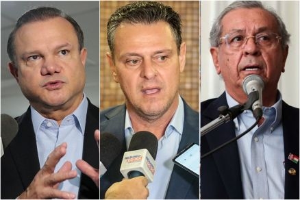 Os senadores Wellington Fagundes, Carlos Fvaro e Jayme Campos