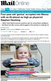 Heidi, de 4 anos, tem QI parecido ao de Stephen Hawking e Albert Einstein
