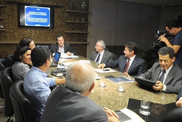 Governador Silval Barbosa participa da reunio do Conselho Econmico do Governo, no Paiagus