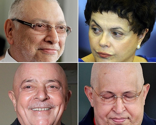 Montagem mostra, da esq. para a dir., Fernando Lugo, Dilma Rousseff, Luiz Incio Lula da Silva e Hugo Chvez