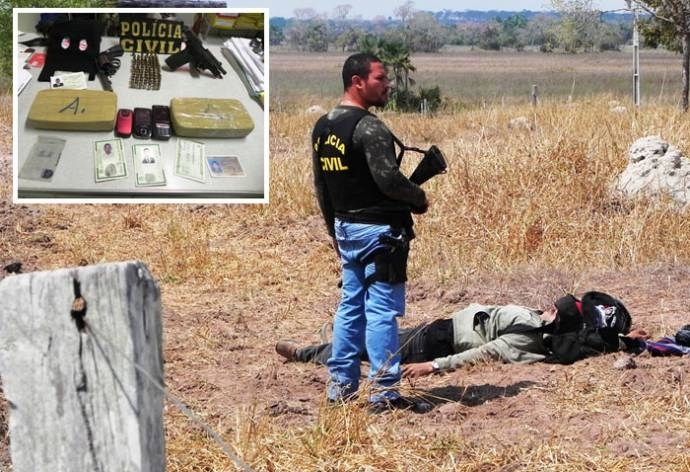 Policiais civis mataram dois traficantes e apreenderam drogas, na fronteira com a Bolvia