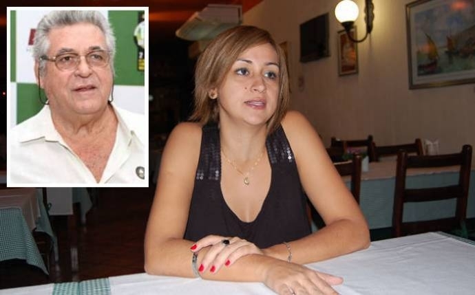 A empresria Stephania Maryssael de Campos, que assumiu o restaurante do pai (destaque): revolta