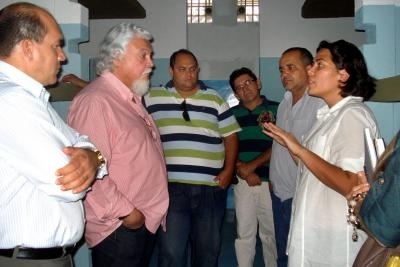 Secretrio Paulo Lessa durante o recebimento da obra da Cadeia Pblica de Pedra Preta