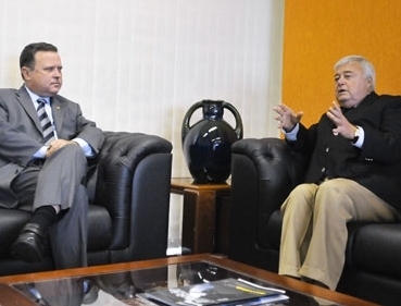Blairo Maggi com o presidente da CBF, Ricardo Teixeira