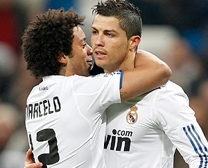 Marcelo e Cristiano Ronaldo foram os destaques do Real contra o Mlaga em casa