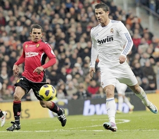 Cristiano Ronaldo em ao pelo Real Madrid, durante o Campeonato Espanhol 