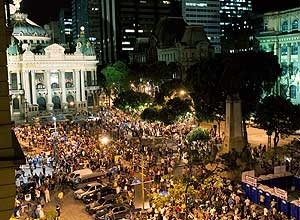 Concentrao do bloco Cordo do Bola Preta, no centro do Rio, que aconteceu nesta sexta