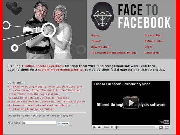 Os criadores do site Face-to-Facebook.net 