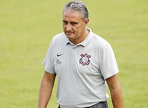 Tite durante treino do Corinthians  