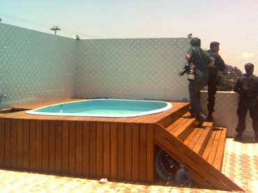 Piscina construda na casa do traficante Pezo, no Alemo 