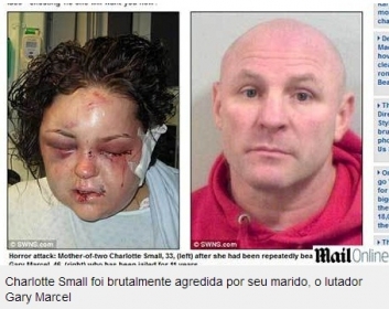 Charlotte Small foi brutalmente agredida por seu marido, o lutador Gary Marcel