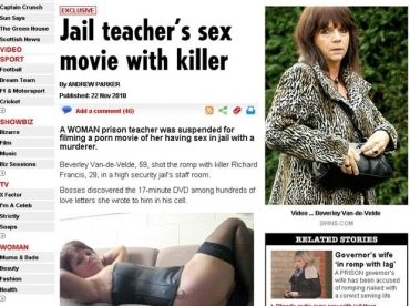 Beverley Van-de-Velde foi suspensa aps vdeo porn com preso. 