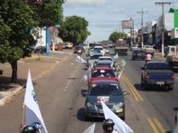 Carreata em Barra do Garas uniu os partidos da base aliada de Lula