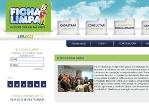 Site Ficha Limpa entrou no ar nesta quinta