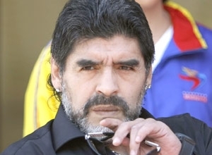 O tcnico Diego Armando Maradona