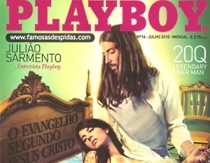 Capa polmica da Playboy fez homenagem ao tambm controverso livro de Saramago